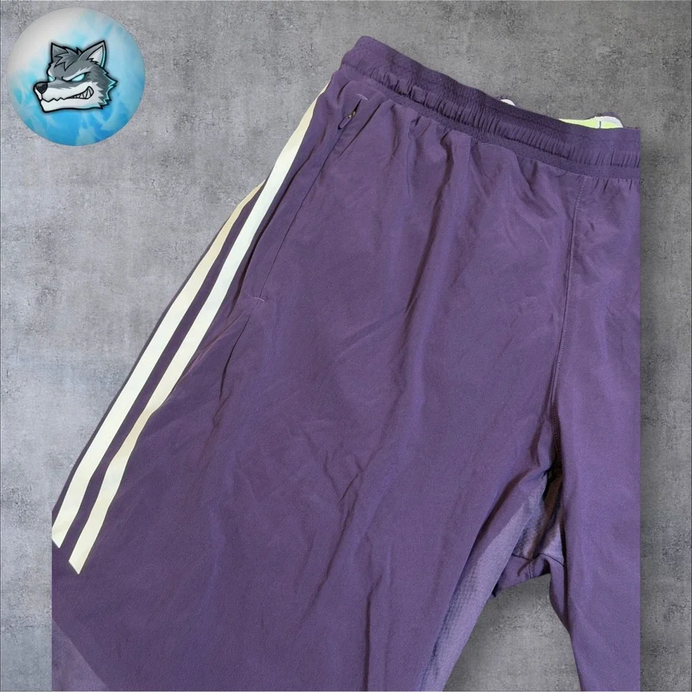 Adidas Mens Pro Elite 2025 Promo Running Pants Size Large Aurora Plum JP3797 NEW